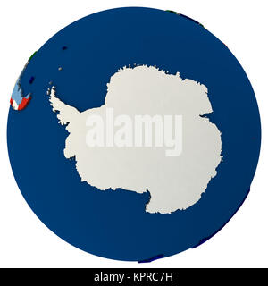 Carte politique de l'Antarctique Banque D'Images