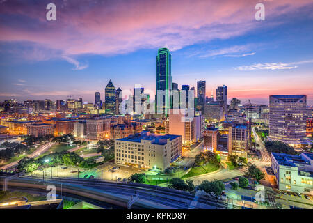 Dallas, Texas, USA sur le centre-ville. Banque D'Images