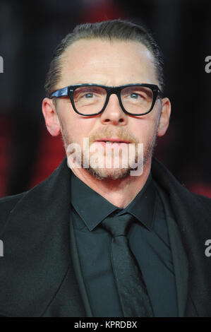 Simon Pegg assiste à la première européenne de Star Wars Jedi - le dernier au Royal Albert Hall de Londres. 12 décembre 2017 © Paul Treadway Banque D'Images