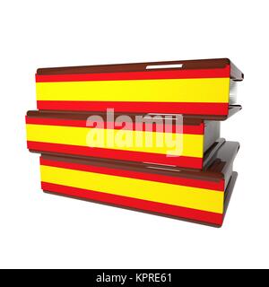 Livres en Espagnol isolated over white Banque D'Images