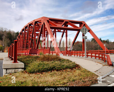 Le Pont de Riparius Riparius, New York , un truss bridge sur le fleuve Hudson dans l'Adirondack State Park Banque D'Images