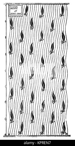 Points d'argent par John Gray, 1892 Couverture de livre design par artiste Charles Ricketts du Studio Magazine Banque D'Images