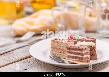 Desserts en couches décoratives Banque D'Images