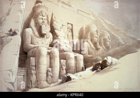 Le Grand Temple de Nubie, Aboo-Simble Banque D'Images