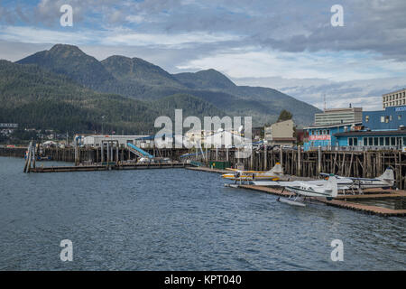 Juneau Harbor Seaplane Base de Juneau, la capitale de l'Alaska, USA Banque D'Images