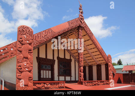 Tamatekapua meeting house de Rotorua sur néos-zélandais île du nord Banque D'Images