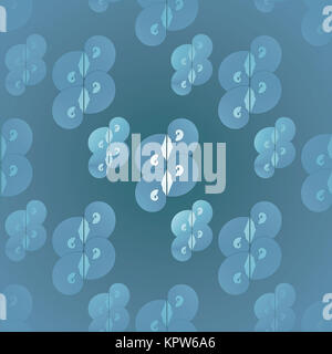 Abstract background transparent géométrique. Gris Bleu et blanc motif spirale sur gris foncé, centré et floue. Banque D'Images