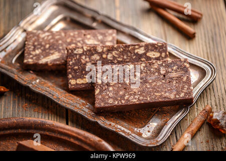 Tranches de biscuit saucisse Banque D'Images