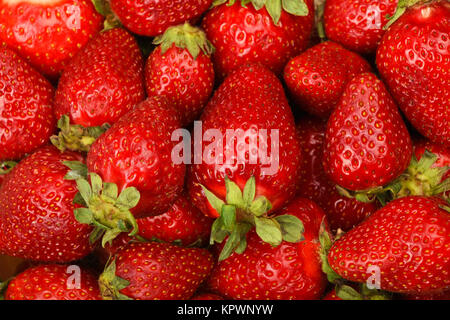 Moelleux fraises rouge contexte close up Banque D'Images