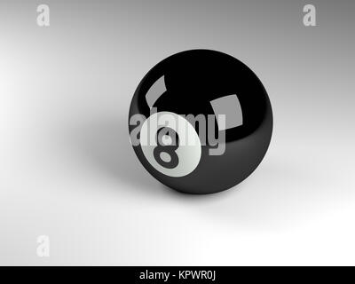 8 ball 3D render Banque D'Images