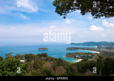 Point de vue de kata et de Karon à Phuket island Banque D'Images