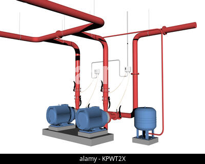 Station de pompage exemptée Banque D'Images