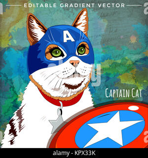 Les chats superheroes. Cap Nord Cat Banque D'Images