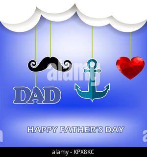 Super Papa de l'affiche. Heureux Pères Jours Banque D'Images