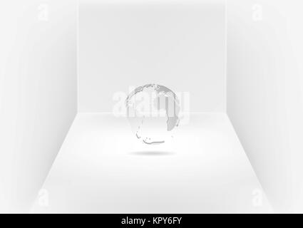 Globe gris dans la chambre Banque D'Images