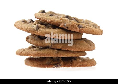 Pile de cookies aux pépites de chocolat Banque D'Images