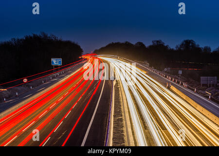 M1 Travaux routiers Banque D'Images