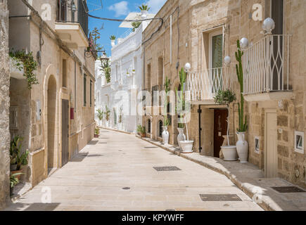 Vue panoramique à Monopoli, Bari, Pouilles Province (Pouilles), Italie. Banque D'Images