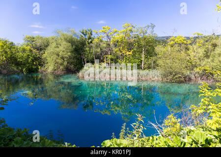 Le parc national des Lacs de Plitvice Banque D'Images