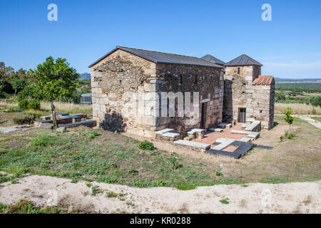 L'église wisigothique de Santa Lucia del Trampal, Alcuescar, Espagne Banque D'Images