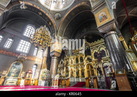 La cathédrale Uspenski katedraali Uspenskin (), une cathédrale orthodoxe de l'est dédiée à la Dormition de la Vierge Marie. Helsinki, Finlande Banque D'Images