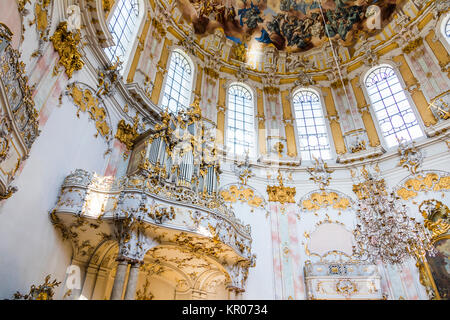 À l'intérieur de l'abbaye Ettal (Kloster Ettal), un monastère bénédictin dans le village d'Ettal, Bavière, Allemagne Banque D'Images