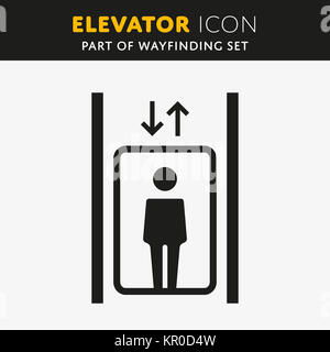 L'icône de l'élévateur de vecteur. Banque D'Images