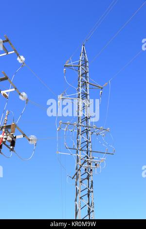 Ligne à haute tension en Espagne Banque D'Images