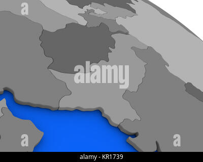 L'Afghanistan et le Pakistan sur le modèle de la Terre politique Banque D'Images