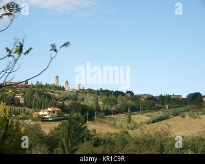 Paysage de Toscane, à San Gimignano environs Banque D'Images