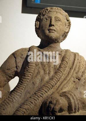 Tombes étrusques . L'albâtre urnes cinéraire ,de Montepulciano Poggio alla Sala. 3-2 siècles B.C. Monument à la femme . Urne cinéraire d'albâtre Banque D'Images