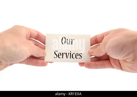 Nos services concept texte Banque D'Images