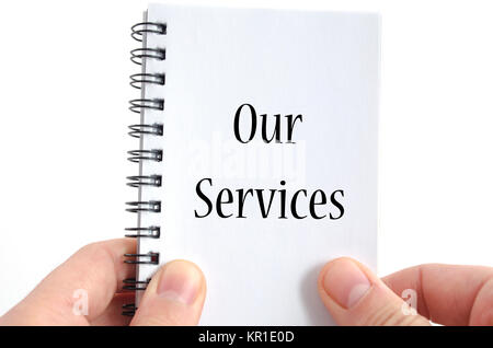 Nos services concept texte Banque D'Images