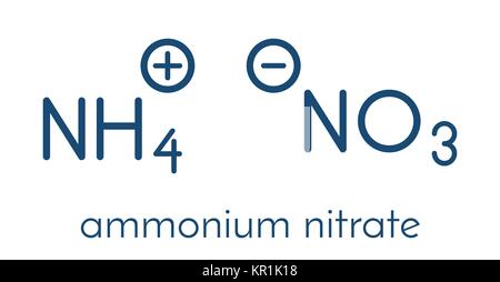 Nitrate d'ammonium, de structure chimique. Formule topologique. Illustration de Vecteur