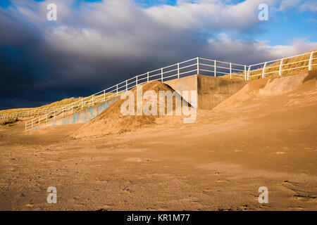 Et Baglan Bay Sands d'Aberavon, West Glamorgan, Pays de Galles, Royaume-Uni. Banque D'Images
