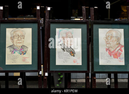 Acquis de la guerre du Vietnam, l'aquarelle, l'Buchstrasse, Nguyen van Binh, Ho Chi Minh City, Vietnam, Verdiente des Vietnamkriegs, Aquarell, Nguyen Van Bin Banque D'Images