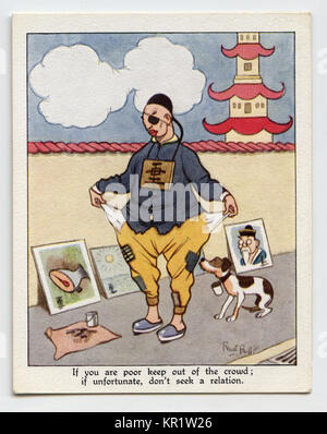 Proverbes de l'est par carte de cigarettes Churchman de 1932 Banque D'Images