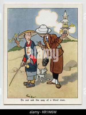 Proverbes de l'est par carte de cigarettes Churchman de 1932 Banque D'Images