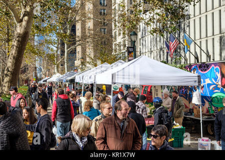 Rittenhouse Square Farmers Market à la fin de l'automne, Philadelphia, Pennsylvania, USA Banque D'Images