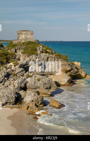 Dieu des vents Temple in Tulum Mexico Banque D'Images