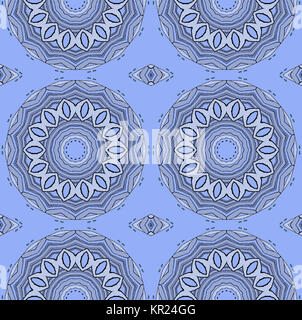 Abstract background transparent géométrique. Les cercles ornés régulier et motif de losange gris argent et gris sur bleu clair. Banque D'Images