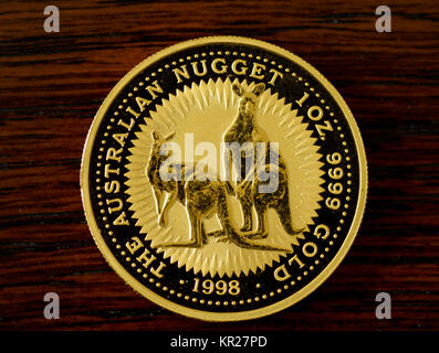 1 once, Australian Nugget, 1 pièce d'or, Unze, Goldmuenze Banque D'Images