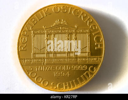 1 once, membre d'un orchestre philharmonique, golden coins, 1 Unze, Wiener Philharmoniker, Goldmuenze Banque D'Images