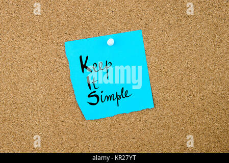 Acronyme d'affaires KIS Keep It Simple Banque D'Images