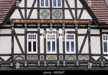 In der historischen Altstadt Fachwerkhaus, Goslar, Allemagne, Deutschland Banque D'Images