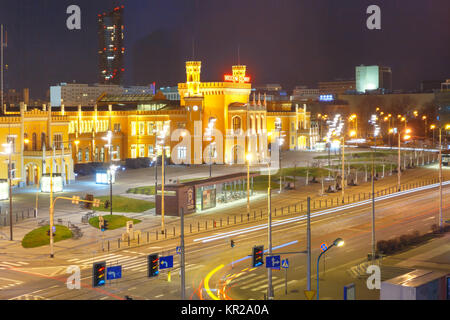 La gare principale de Wroclaw, Pologne Banque D'Images