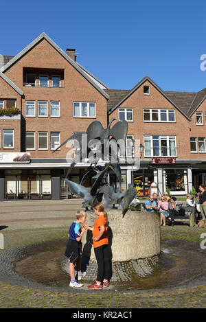 Marché de l'oie, Herford, Rhénanie du Nord-Westphalie, Allemagne, Gaensemarkt, Nordrhein-Westfalen, Deutschland Banque D'Images