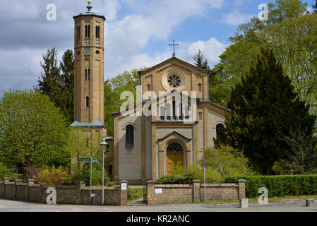 L'église du village, Caputh, Brandebourg, Allemagne, Dorfkirche, Deutschland Banque D'Images