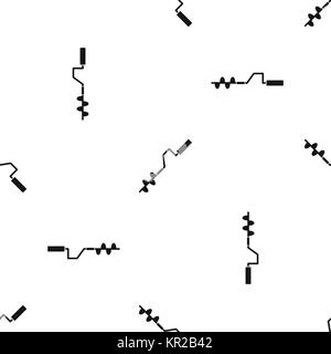 Glace à main motif de la vis noire transparente Illustration de Vecteur