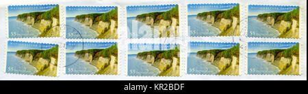 GOMEL, BÉLARUS, 15 décembre 2017, de timbres en Allemagne montre image de la Nationalpark Jasmund, vers 2017. Banque D'Images